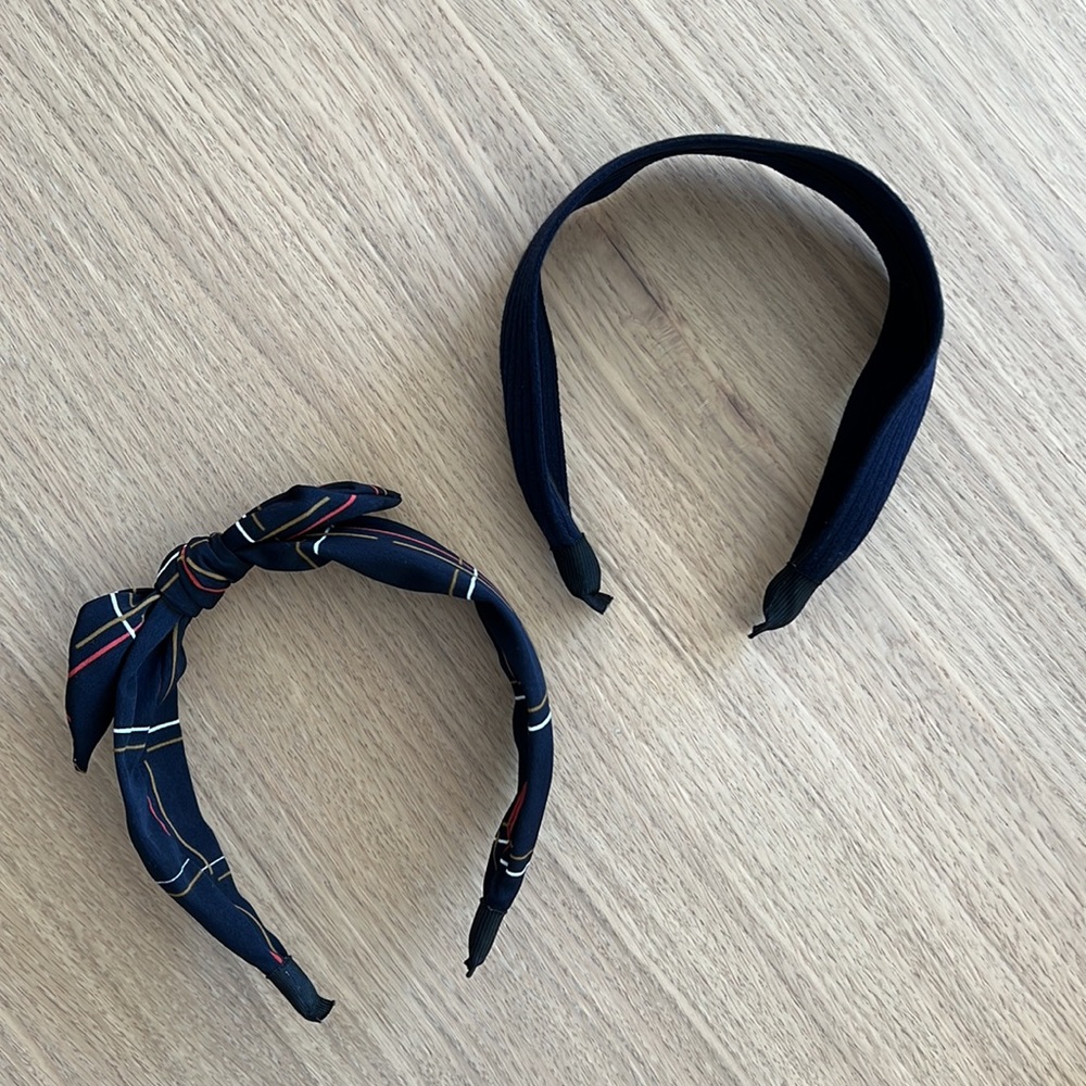 Set of 2 Navy Headbands